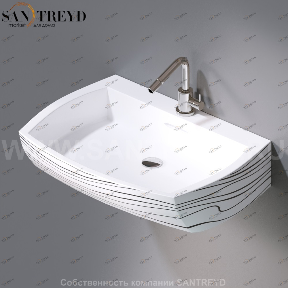 L283.410 Подвесная раковина настенная овальная A. e T. Italia SQUARE белая AeT ITALIA