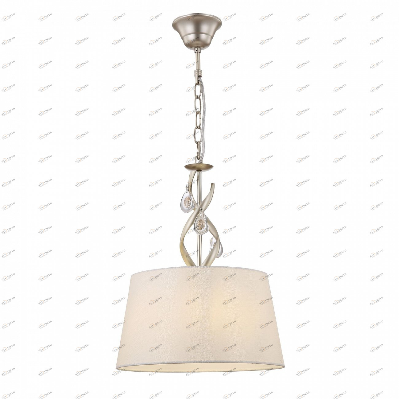 Люстра подвесная с абажуром бежевая Monique FR2001PL-03G FREYA CLASSIC 00-3957108 Бежевый