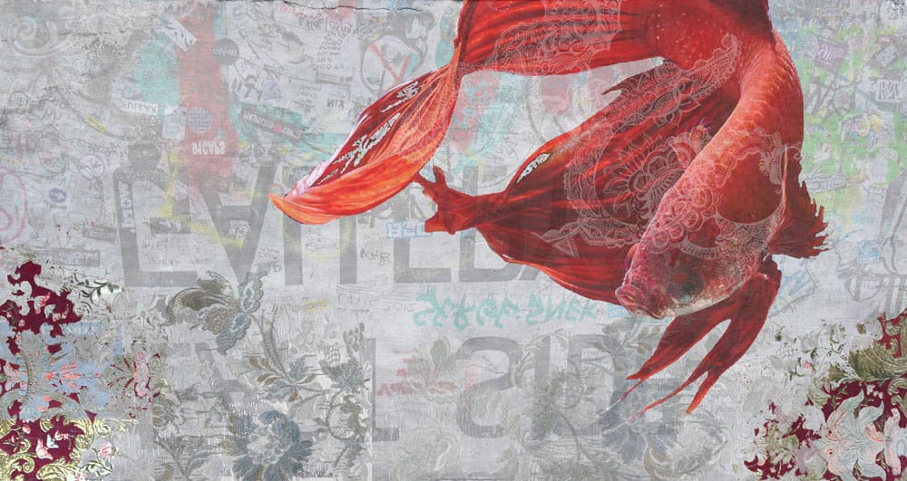 Цифровые печатные обои из стекловолокна с цветочными узорами Tecnografica коллекции произведений искусства ARCH-00032957 - Вид №2