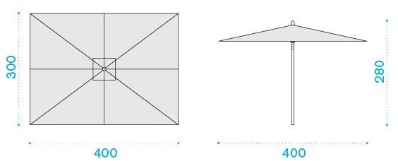 Ethimo Прямоугольный зонт из акриловой ткани Classic Omresb - Вид №3