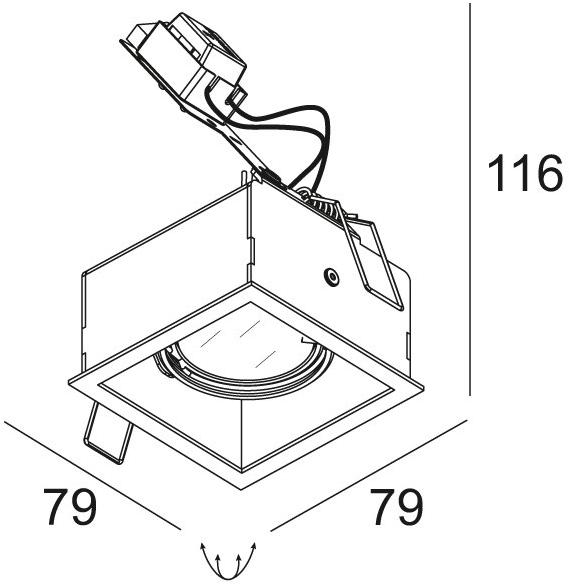 Delta Light Квадратный регулируемый светильник Carree sun-id-1378245 - Вид №10