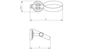 Латунный настенный держатель для фена