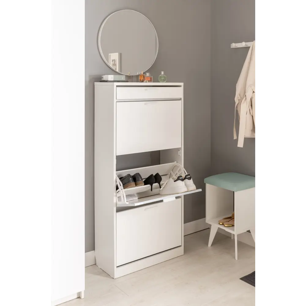 Каркас обувницы 63x144x30 см ЛДСП цвет белый 82368925 STLM-2122429 Santreyd  - Вид №6