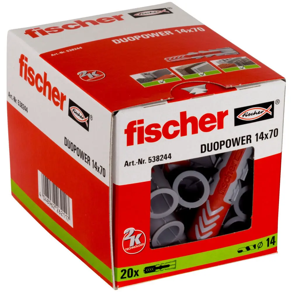 Дюбель универсальный Fischer Duopower , 14x70 мм, 20 шт STLM-2162728