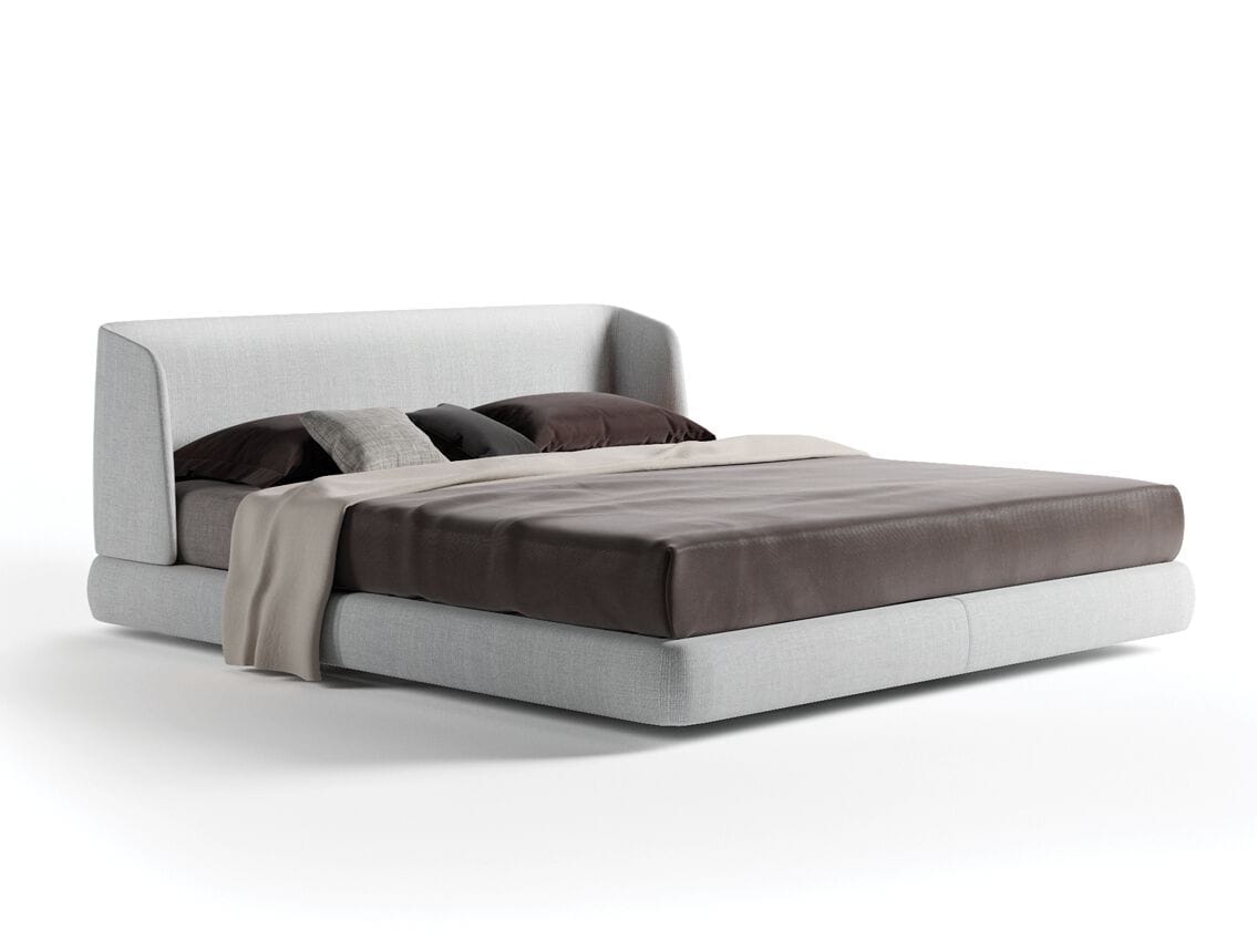 Двуспальная кровать из ткани с мягким изголовьем MisuraEmme VIRGIN ARCH-00033478