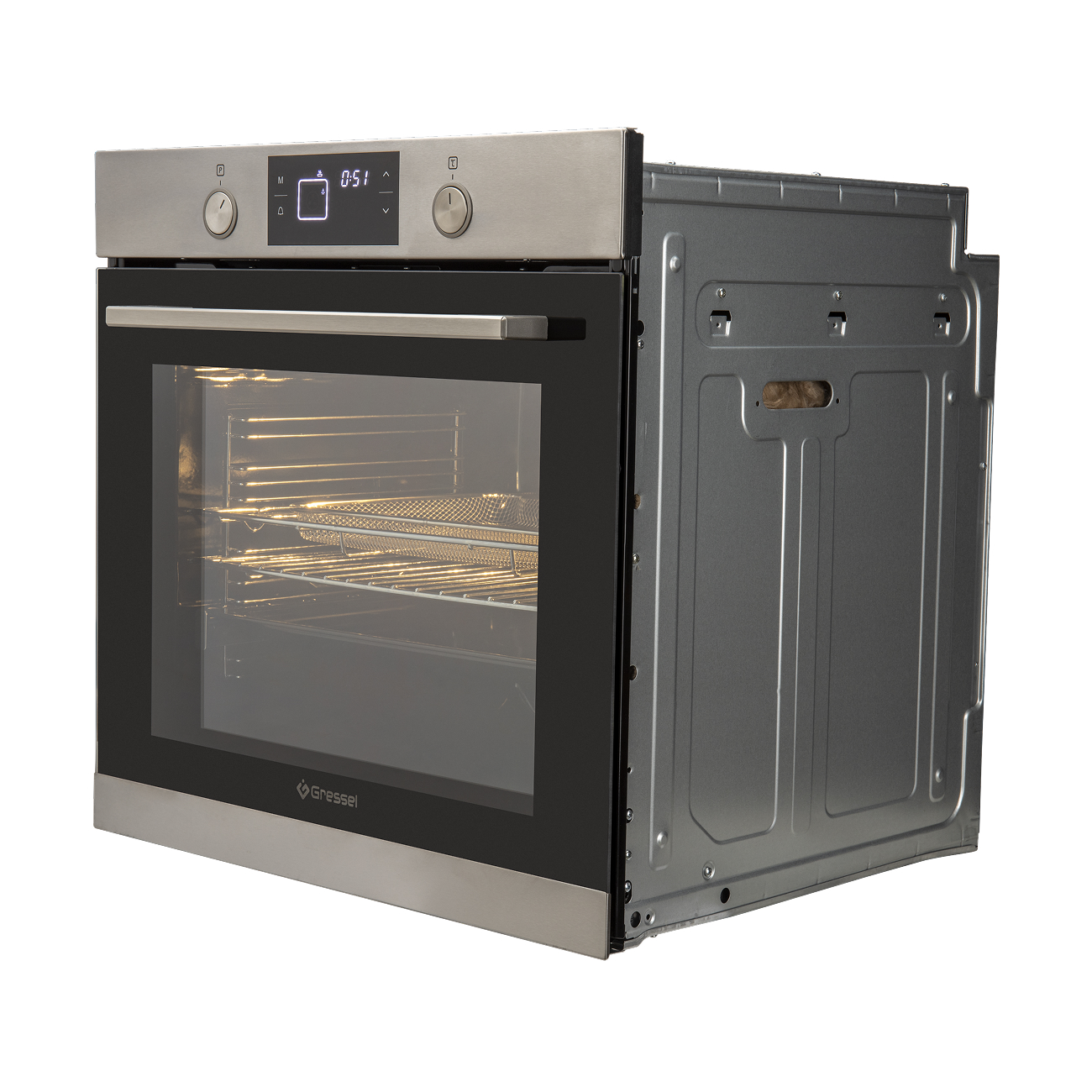 9284763 Электрический духовой шкаф Gressel RU677EM69110 серебристый STDN-0047009 - Вид №1