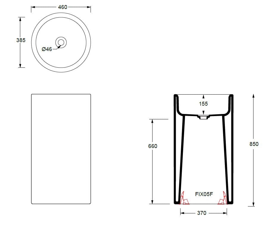 Керамическая одиночная отдельно стоящая раковина Alice Ceramica Idilla ARCH-00020953 - Вид №1