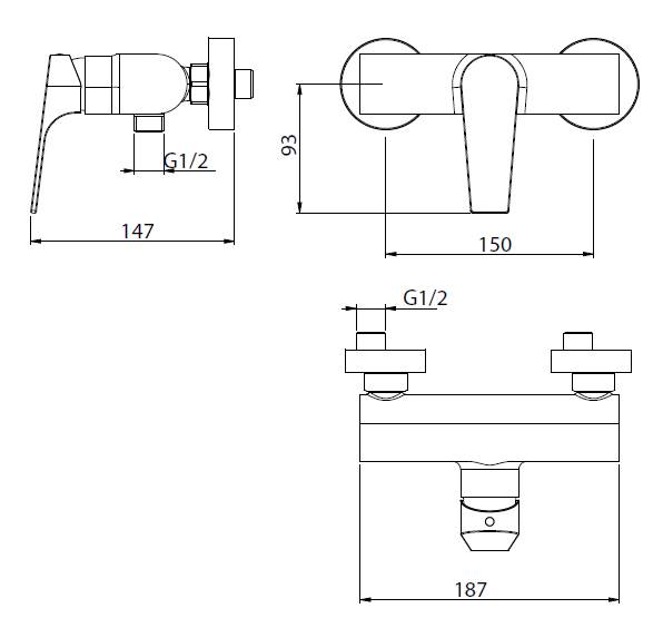 MAR00800 Смеситель M&Z Marina Santreyd - Вид №1