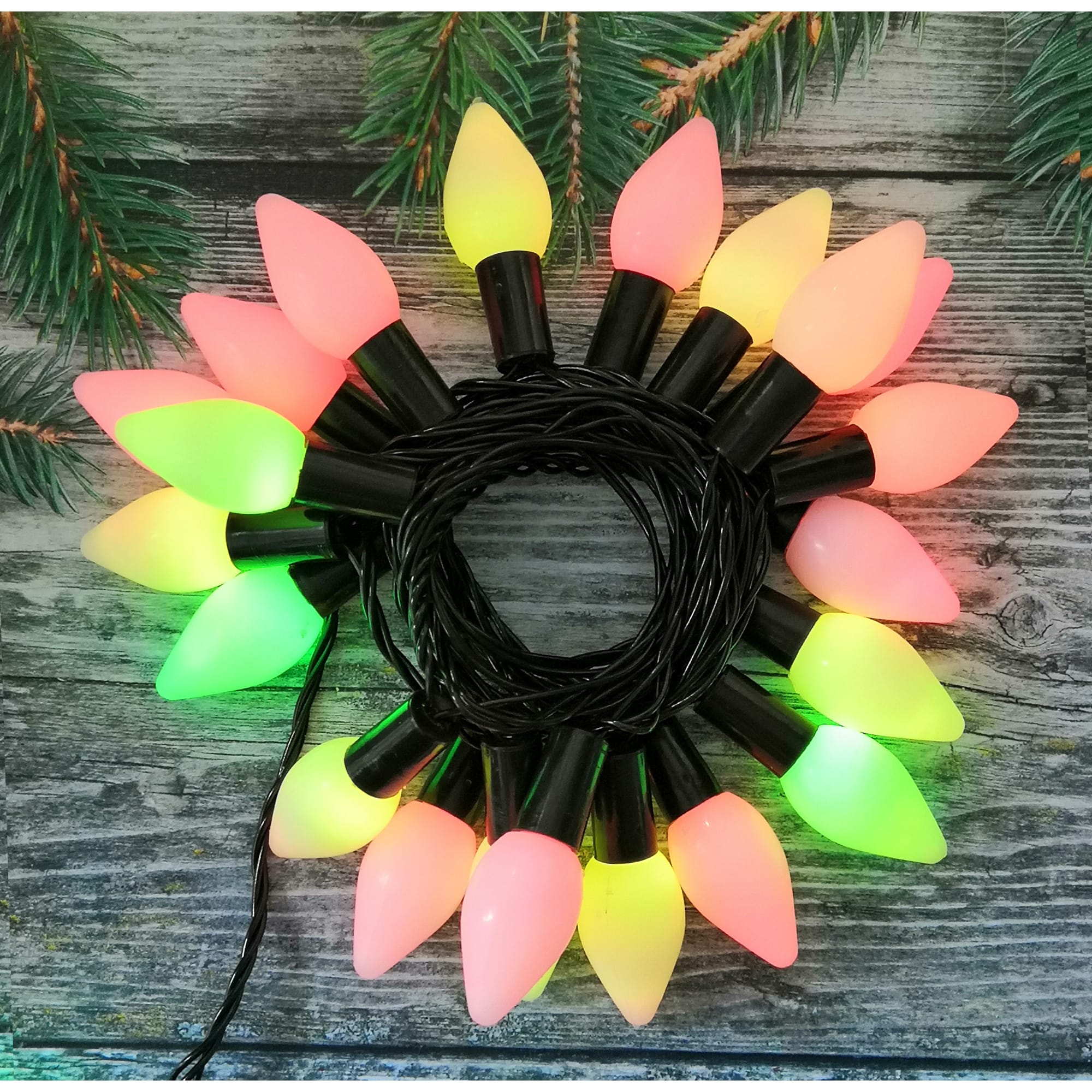 82309538 Электрогирлянда наружная нить «Свечки» 5.5 м 30 LED мультисвет Santreyd  - Вид №1