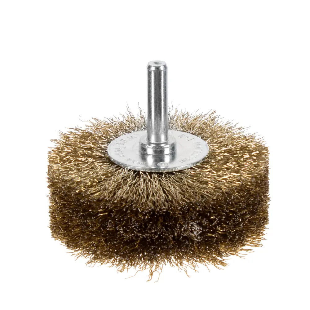 Щетка дисковая Dexter для дрели 80 мм с латунной щетиной 17410399 STLM-0008120