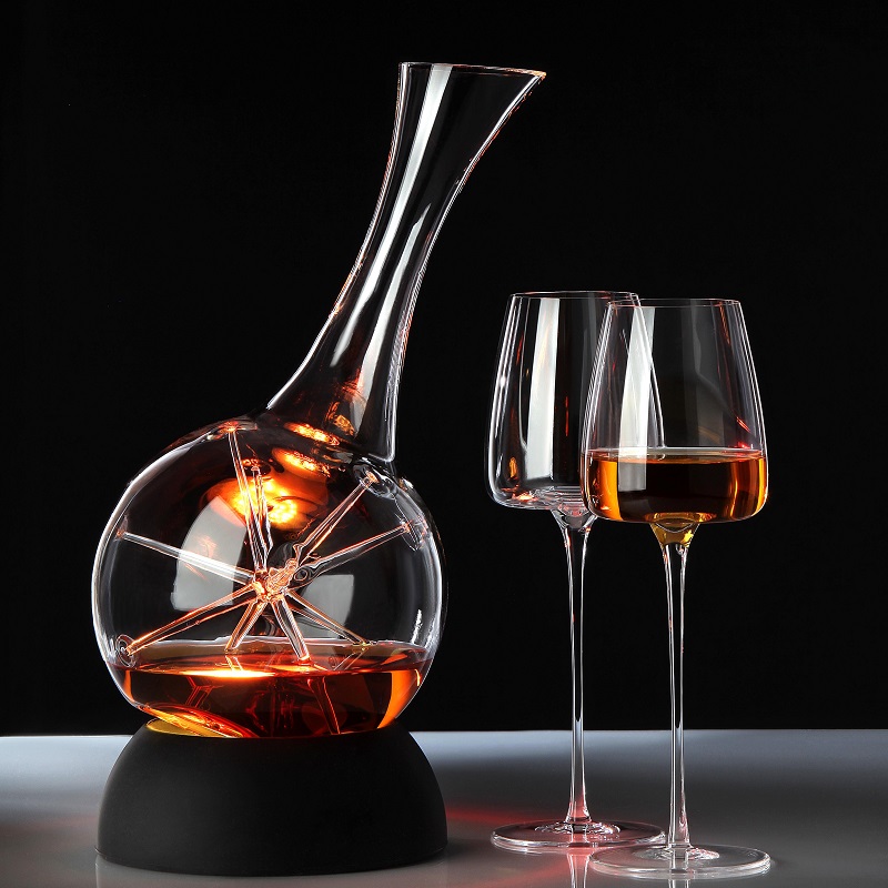 4948.PB Zieher Декантер для вина Zieher декантер "STAR" 1.8 л, с подставкой, Ø 15,6 см, п/к Боросиликатное стекло/силикон  - Вид №6