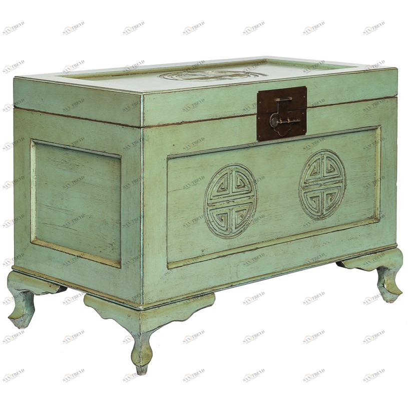 Сундук зеленый 83х47х55 ДОМАШНЯЯ ОБСТАНОВКА ЗОЛОТОЙ ВЕК 115769 Зеленый Santreyd 