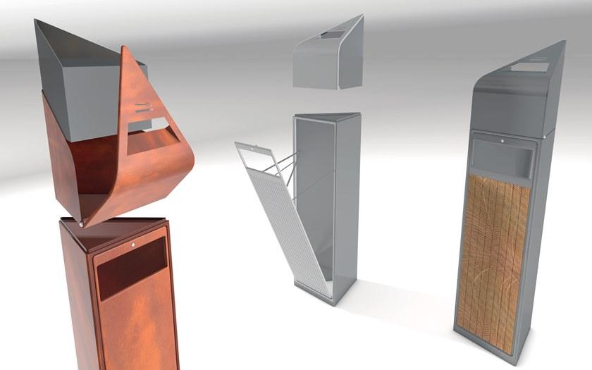 Manufatti Viscio Урна для мусора с крышкой с пепельницей для улицы sun-id-1467594 - Вид №1