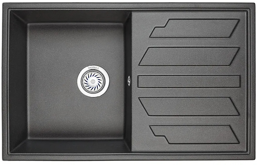 8002, ЧЁРНЫЙ, кухонная мойка, кварц
