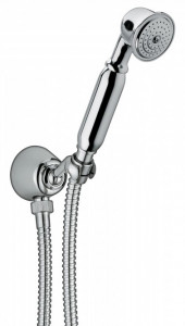 831 Душевой набор с коленом для подачи воды с ориентируемым кронштейном, однофункциональным ручным душем и мм. Шланг с двойной блокировкой 1500, конический 1/2 дюйма. Bongio Wellness