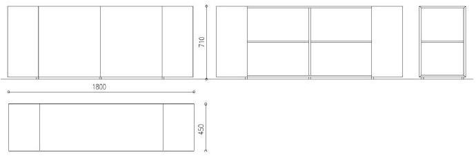 COLLI CASA Буфет лакированный с распашными дверцами Volterra sun-id-1348461 - Вид №3