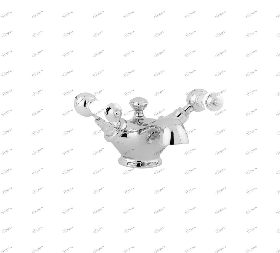 Gentry Home Смеситель для раковины мостик на 2 отверстия 200мм Berkeley Хром GH101720 