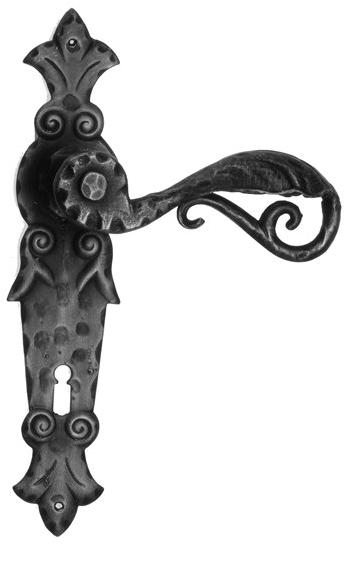 Galbusera Ручка из кованого железа на пластине Cortina 505 - Вид №1
