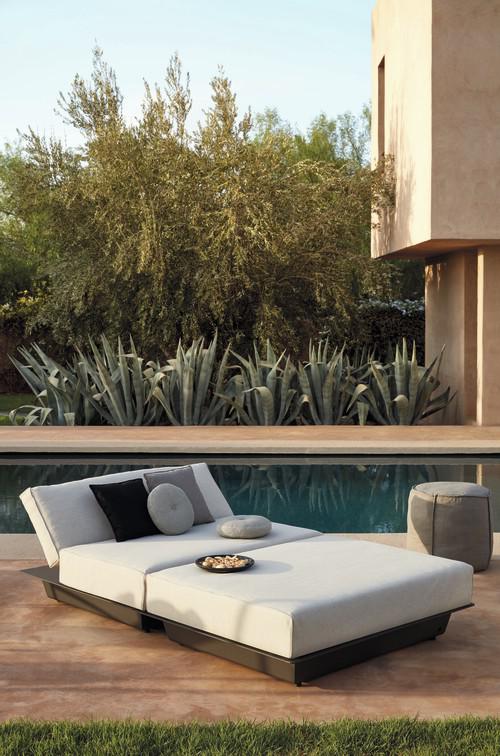 MNST1032 Concept 6 белый столешница из дерева iroko Manutti Air - Вид №1