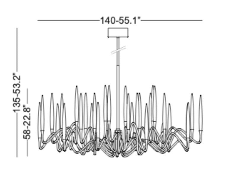 Латунная светодиодная люстра Il Pezzo Mancante кусок 3 ARCH-00036249 - Вид №16