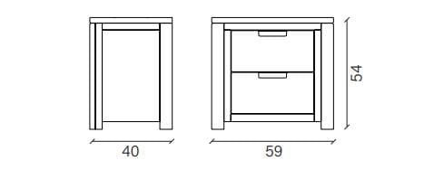 Тумбочка из массива дерева с ящиками Devina Nais ARCH-00045642 - Вид №2