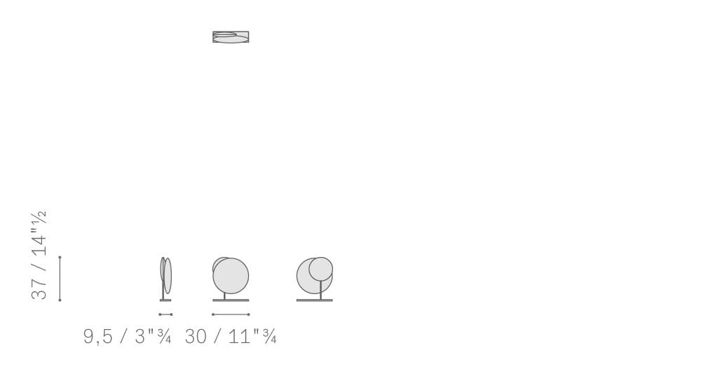 Латунная настольная лампа с кожаными деталями Poltrona Frau MOONBEAM ARCH-00010084 - Вид №3