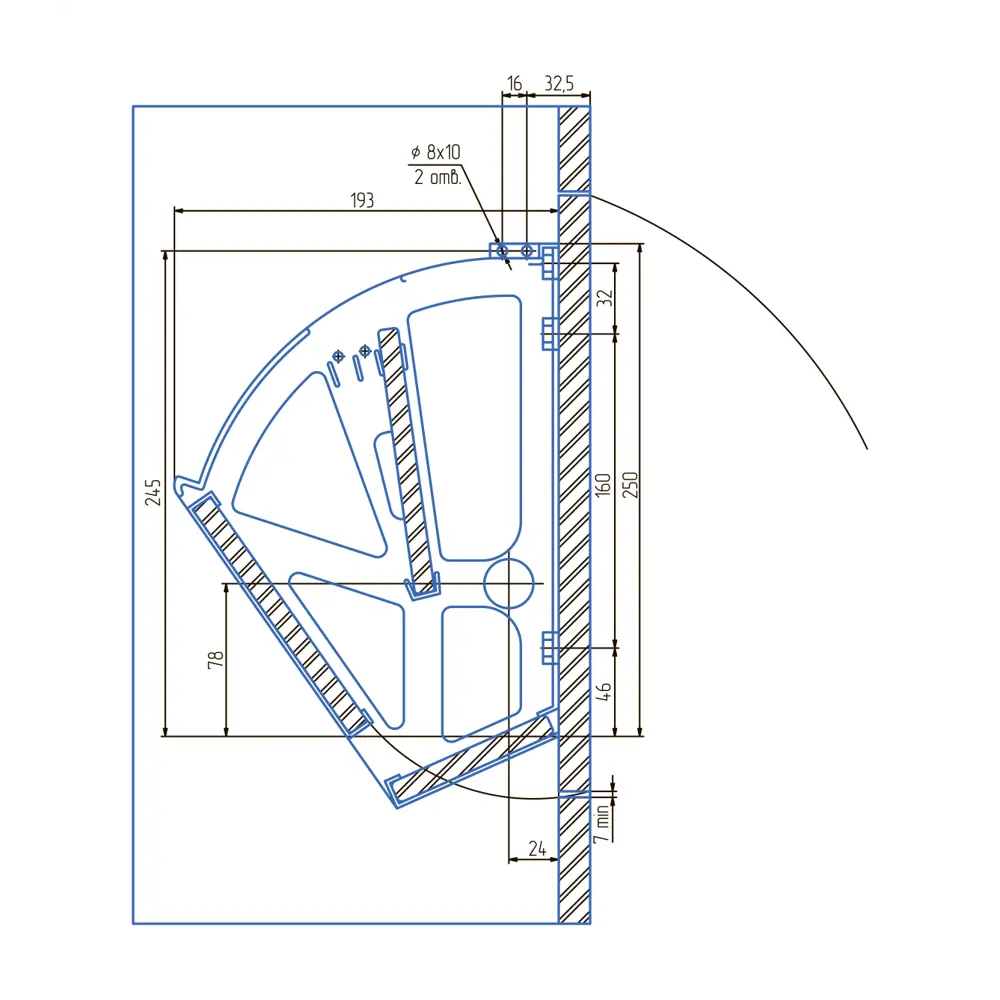 Механизм для обувниц Левша 2 секции пластик цвет черный STLM-2103072 - Вид №2