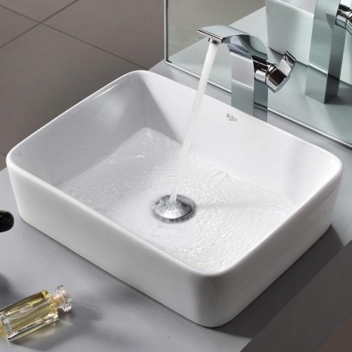 KCV121-KEF14700CH Накладная раковина на столешницу  прямоугольная Krausru  - Вид №9