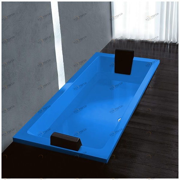 Ванна Gruppo treesse Quadra 180 V0780-DX-G голубая прямоугольная встроенная правая VINV0780DXG