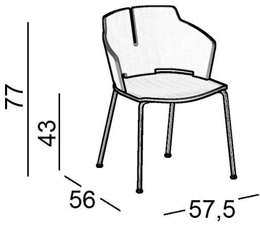 Luxy Стул с подлокотниками для залов ожидания Prima sun-id-1440945 - Вид №2
