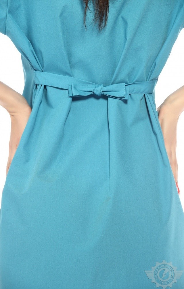 66227 Халат "Сервис" темно-голубой  Медицинская одежда  размер 58/158-164 Спецодежда  - Вид №7