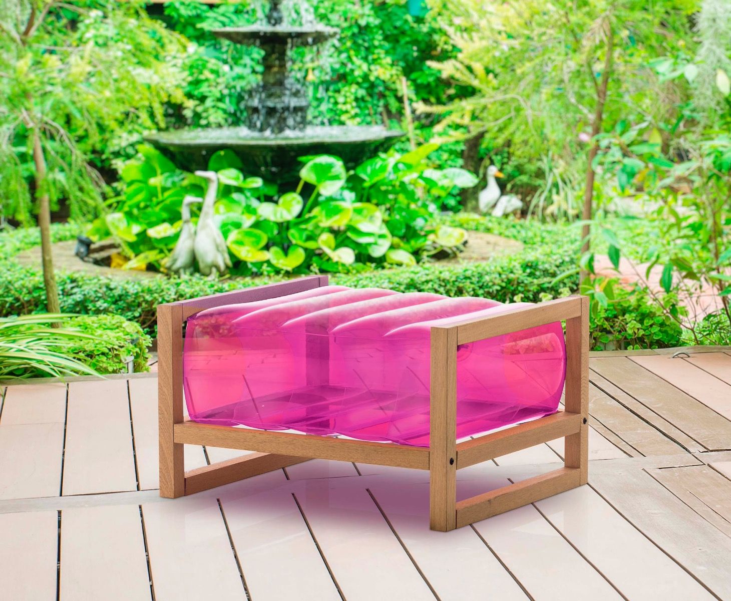 MOJOW EKO WOOD пуф Розовый PYKCBEKO06RC YOKO - Вид №1