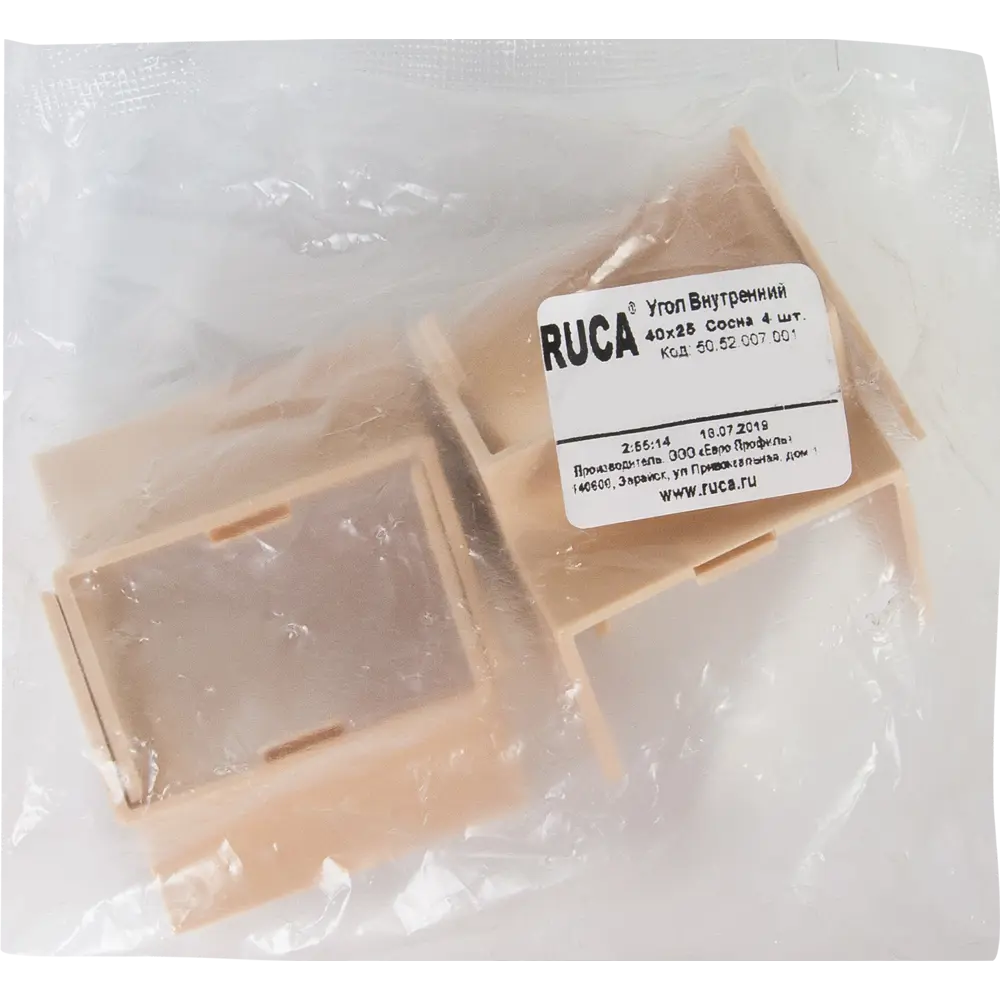 Угол внутренний для кабель-канала Ruca 40х25 мм цвет сосна 4 шт. 18543951 STLM-2085380 Santreyd  - Вид №1