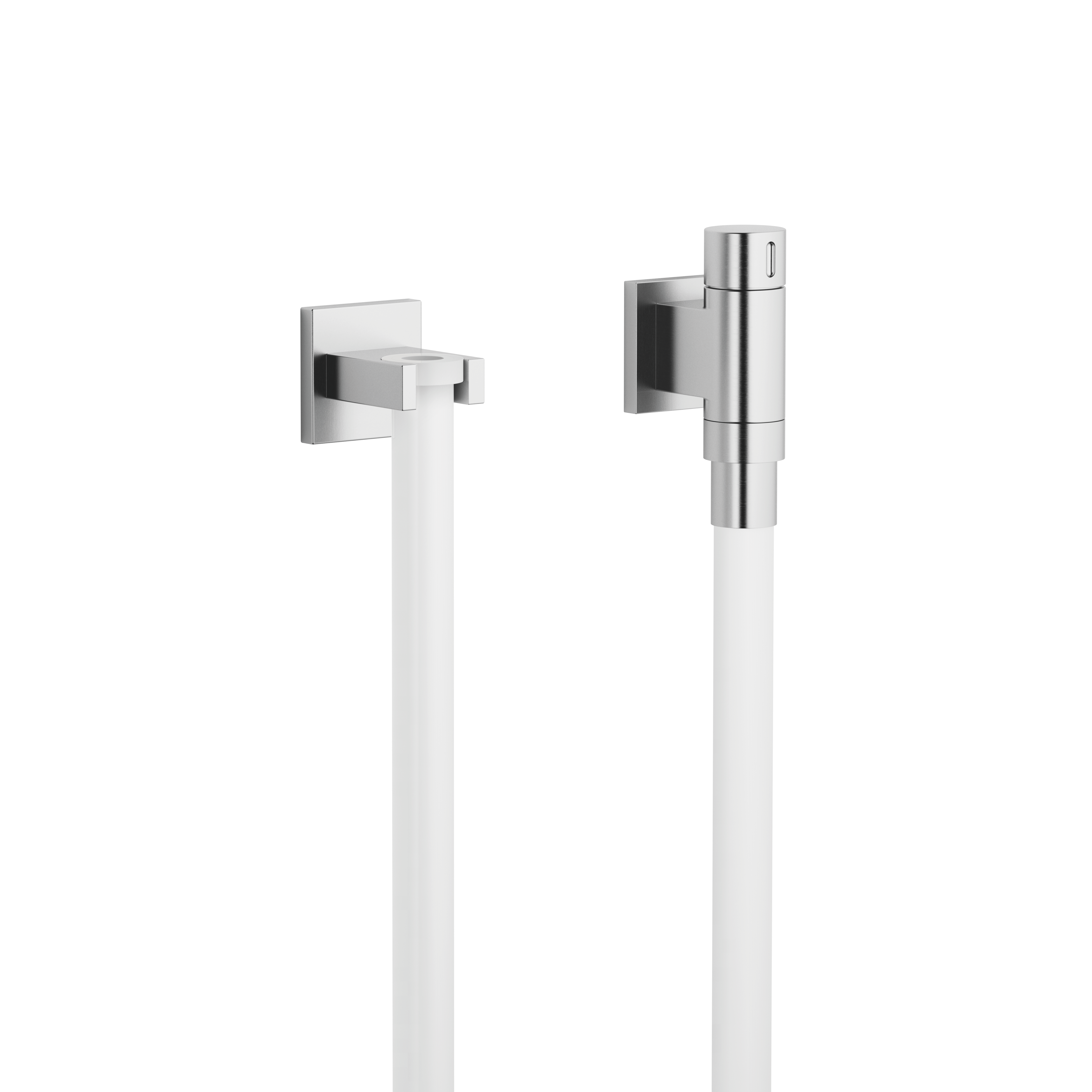 WATER TUBE Настенное колено Кнайпа с держателем шланга и отдельными розетками - Матовый хром 27821979-93 DornBracht