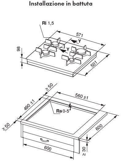 V-ZUG Встроенная газовая плита sun-id-1481968 - Вид №1