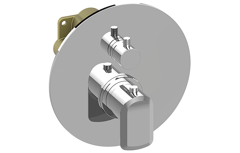 E-18035-LM61E-T 3/4” concealed thermostatic and cut-off valve - Trim only GRAFF Onda