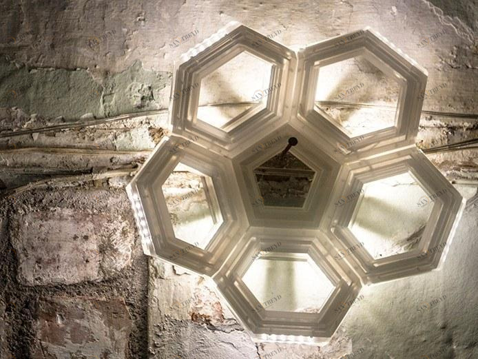 Kriladesign Настенный светодиодный светильник с отраженным светом из пмма Fullerene 2003