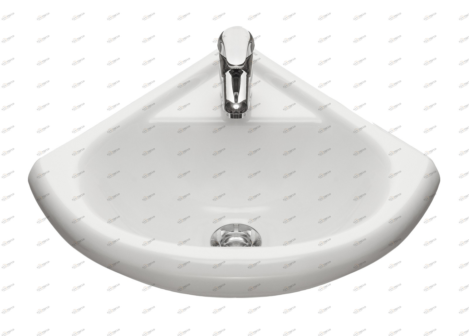 1.3130.9.S00.10B.0 Подвесная раковина настенная прямоугольная SANTERI  белая 