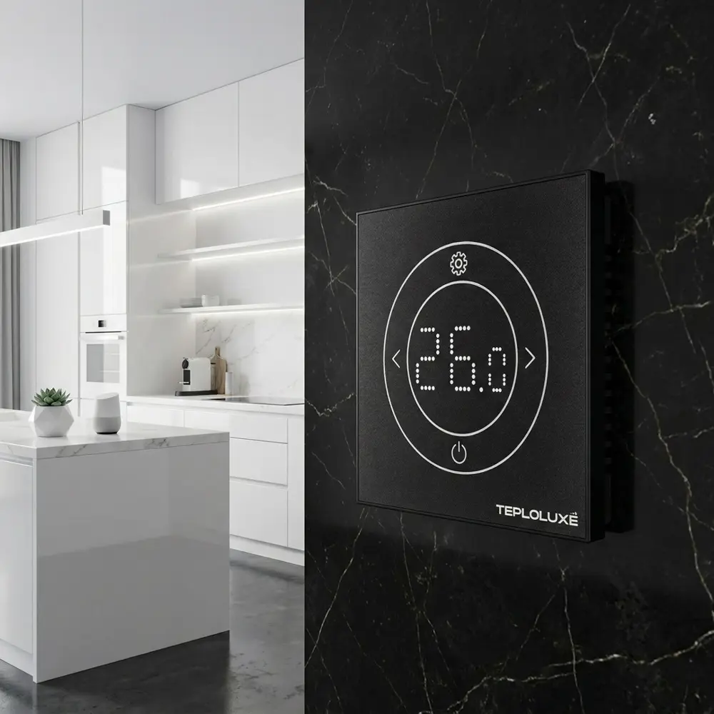 Терморегулятор для теплого пола Теплолюкс Solus сенсорный с Wi-Fi цвет черный STLM-2194980 - Вид №10