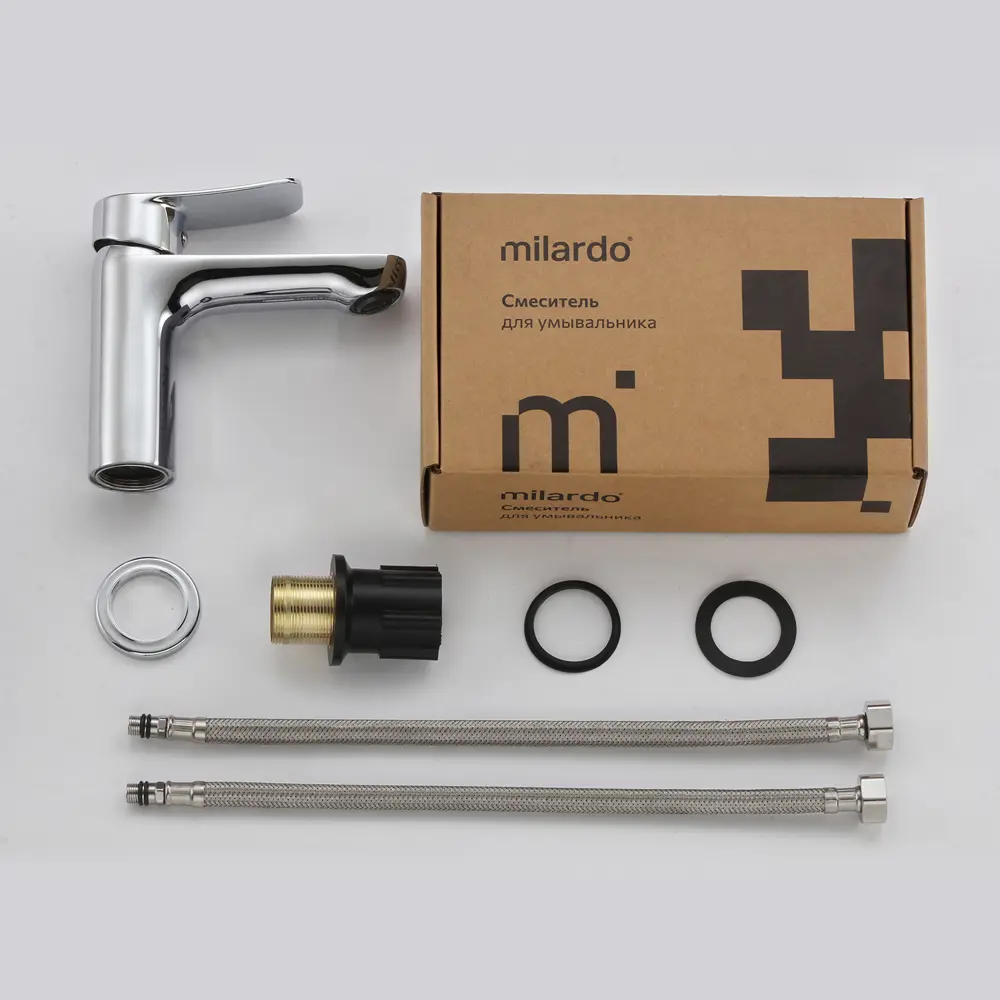 Смеситель для раковины Milardo Demi однорычажный цвет хром STLM-2182029 - Вид №4