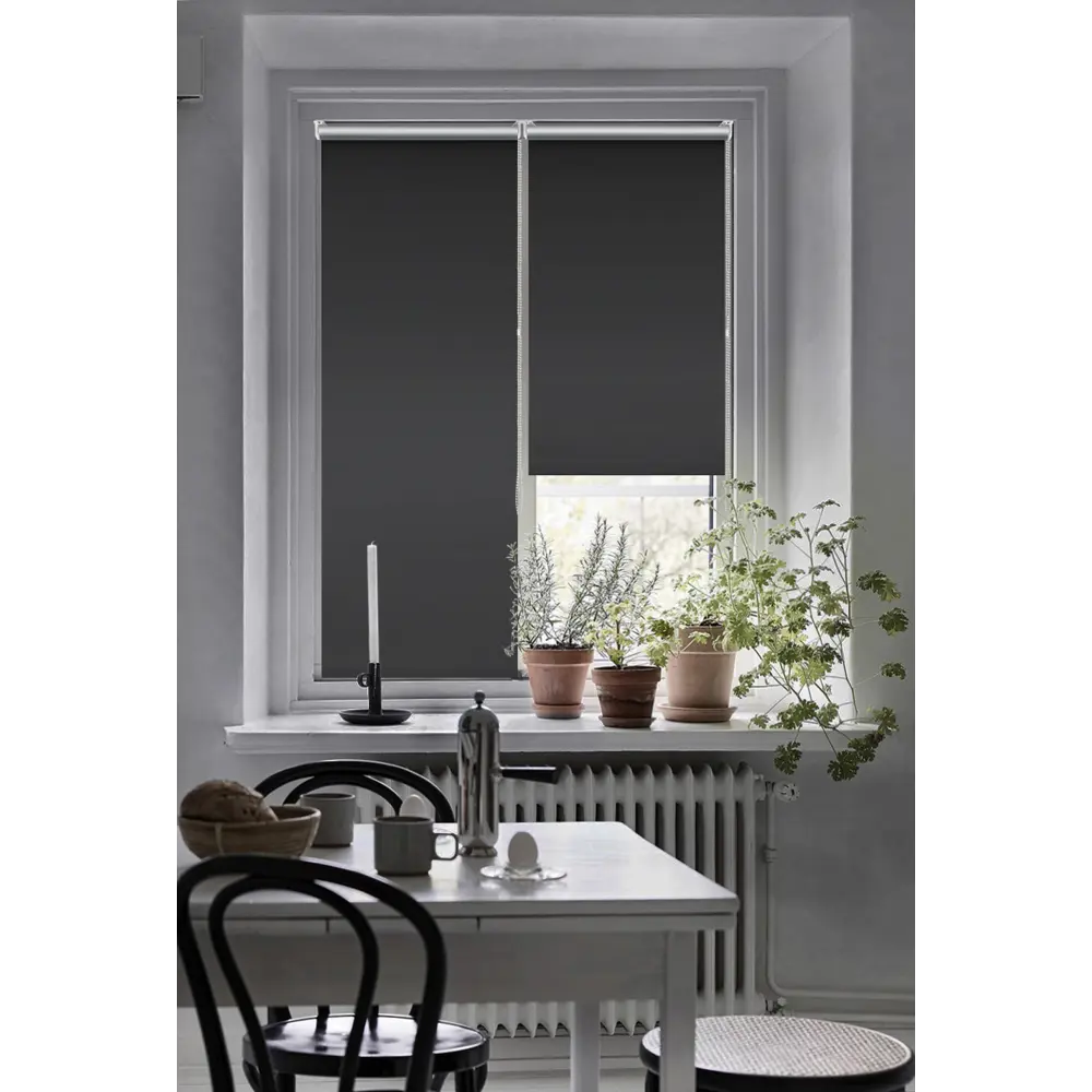 Штора рулонная блэкаут Эскар 60x160 см черная Black 1 86792822 STLM-2185612 BLACKOUT - Вид №5