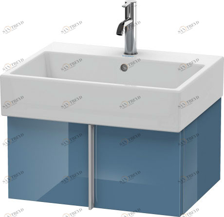 VA612504747 Vero Air Тумбочка подвесная Каменно-синий глянцевый лак Duravit