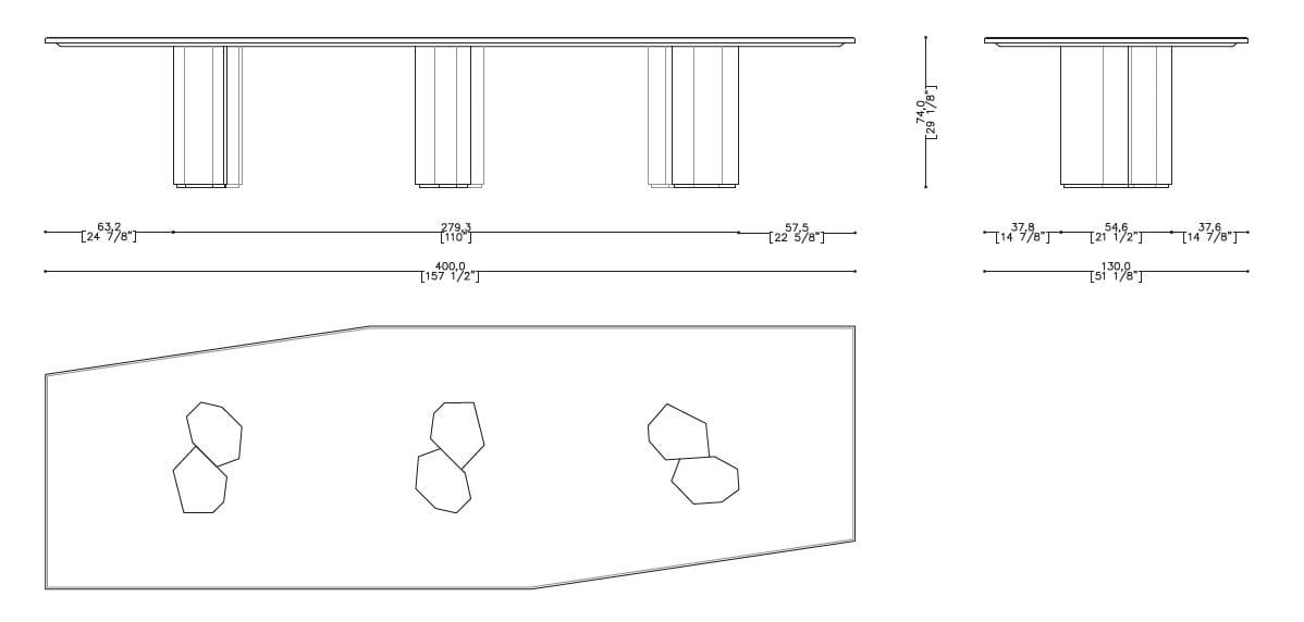 Стеклянный обеденный стол Sicis PHILIPPE ARCH-00125274 - Вид №10