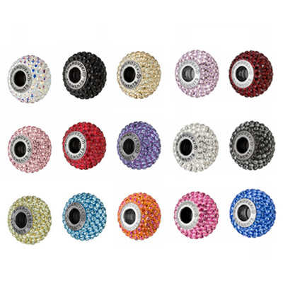 180101 Бусина стеклянная цветн. 14 мм 2 шт в тубе кристалл Сваровски 