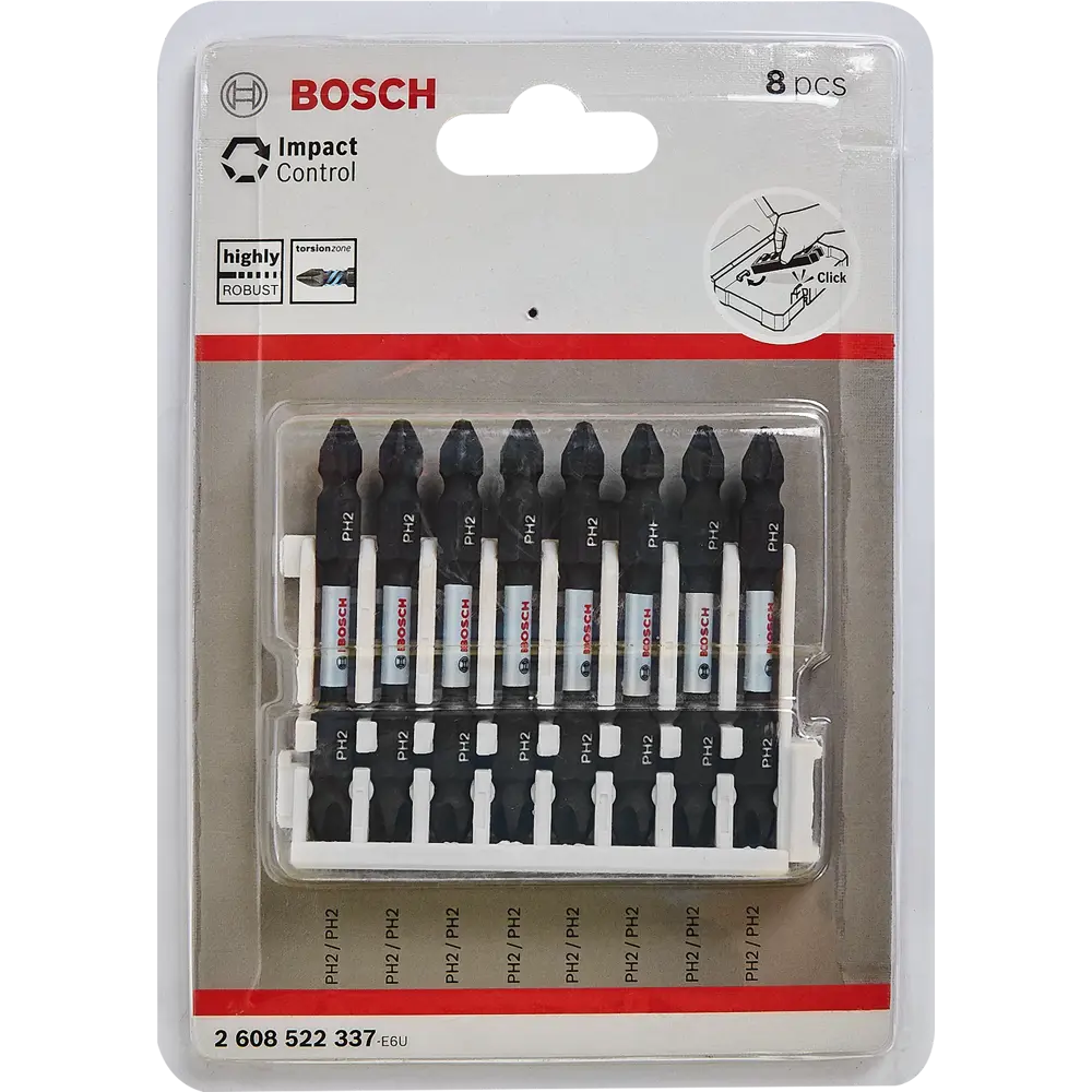 Бита ударная двусторонная Bosch Impact Control 2608522337 PH2/PH2x65 мм, 8 шт. 83433306 STLM-2047505 BOSCH PROFESSIONAL  - Вид №3