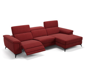 Тканевый диван с полуостровом