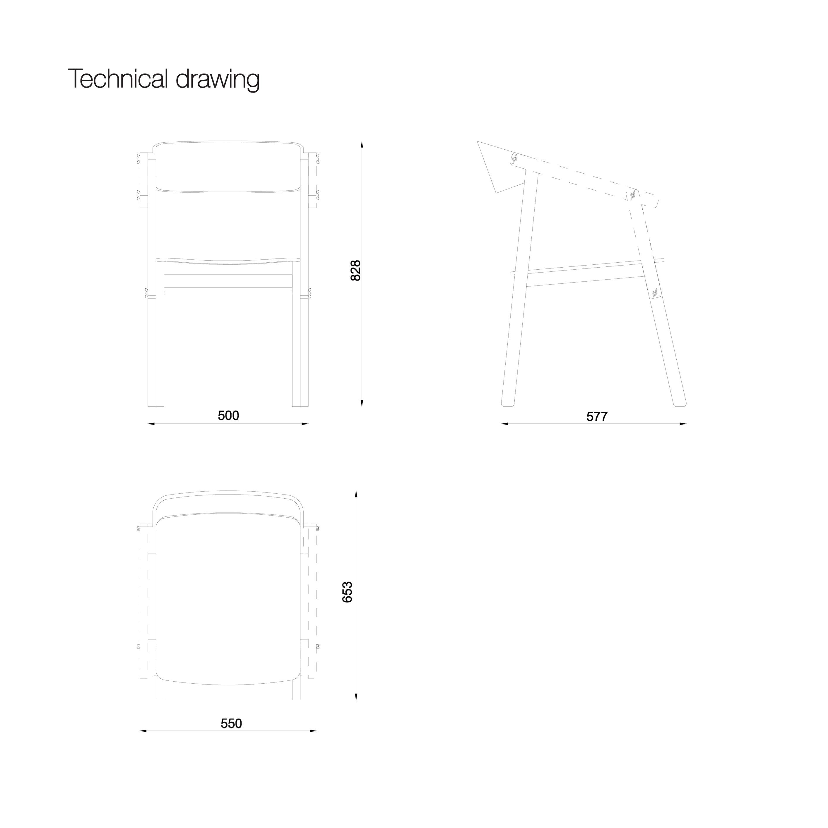 Штабелируемый кожаный стул со встроенной подушкой Askia ателье ARCH-00144678 - Вид №2