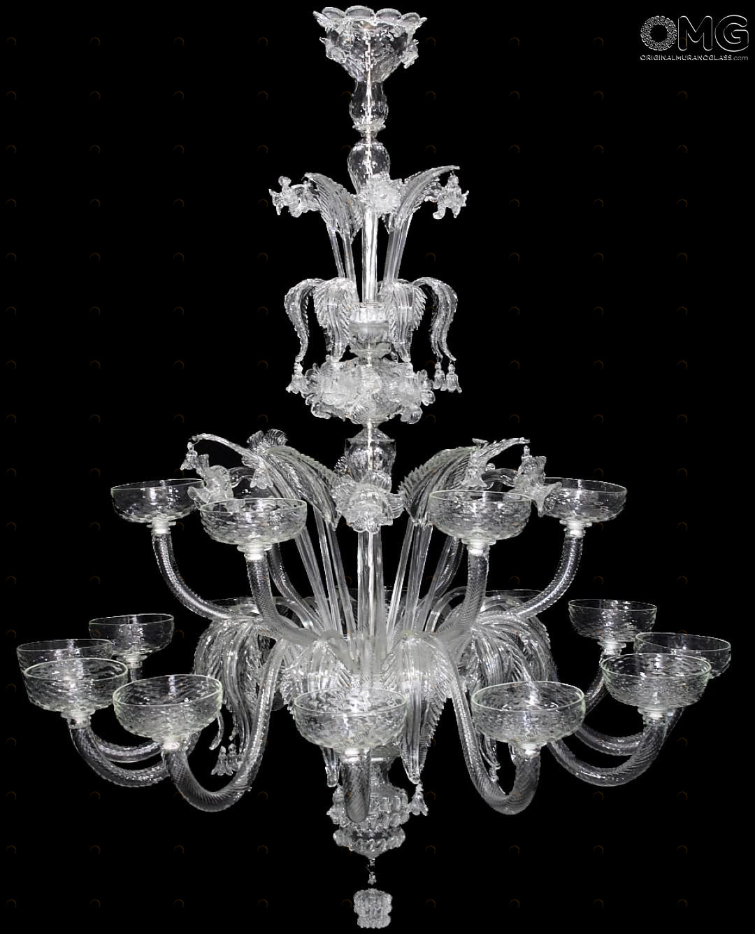 1288 ORIGINALMURANOGLASS Люстра Чимиеро - Классик - муранское стекло OMG 90 см CLASSICO
