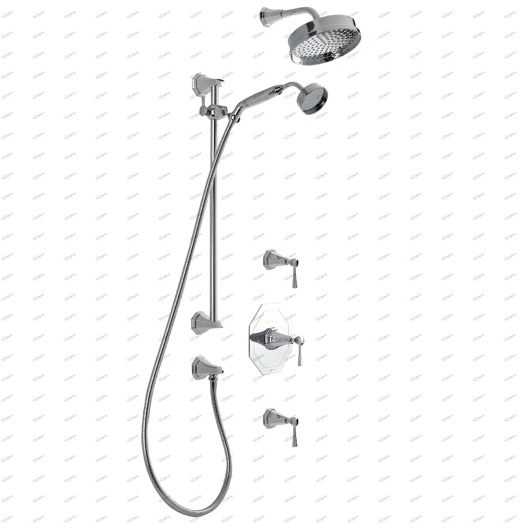 Traditional bathrooms Смеситель для душа АРТ ДЕКО Prstkit3.convariantenwählen 