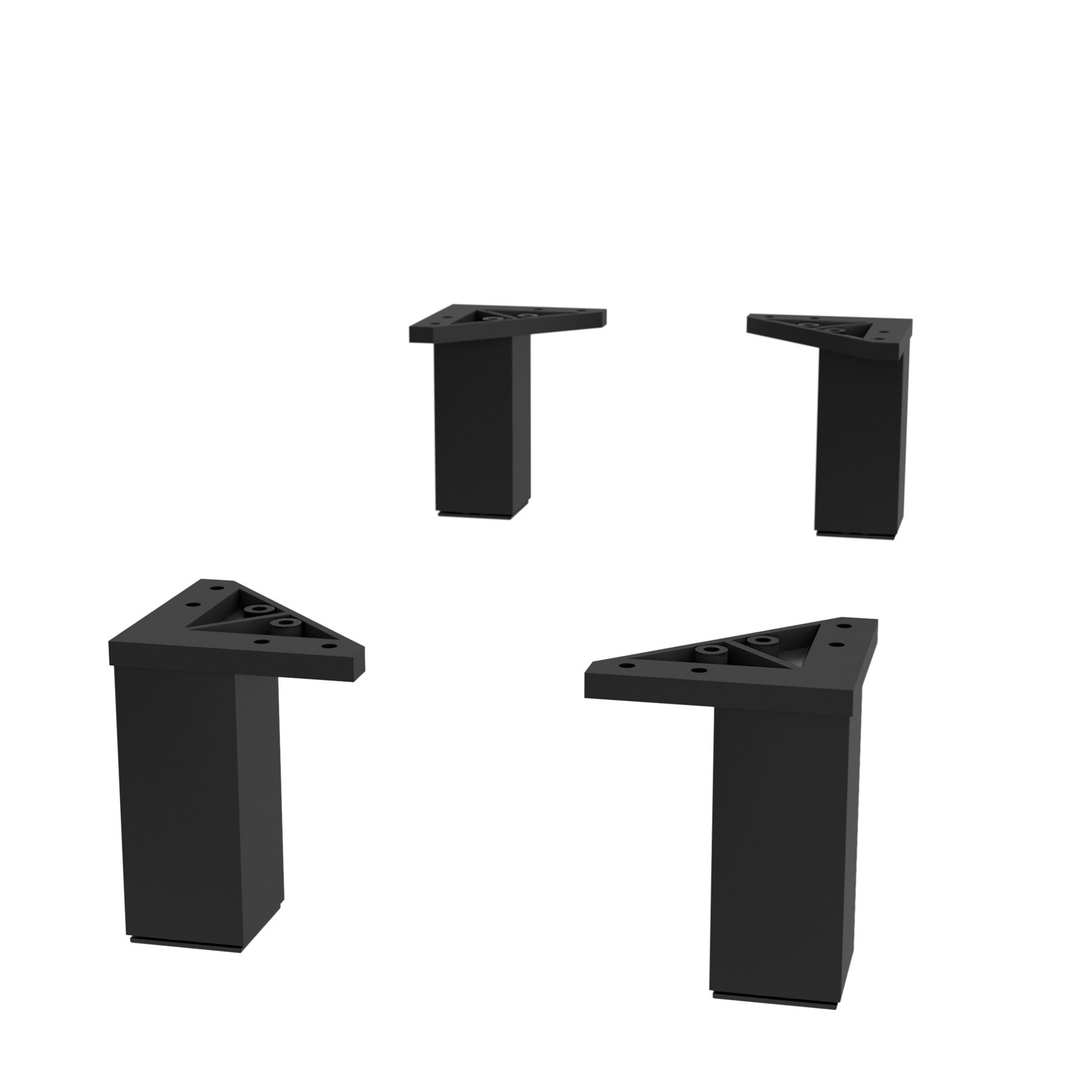 83425 SALGAR Комплект из 4 ножек ЧЕРНЫЙ Матовый Высота 100 мм 